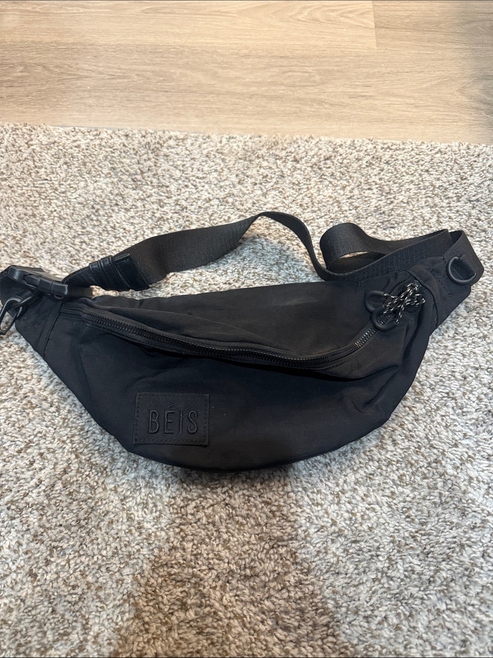 BEIS Black Crossbody Waist Bag